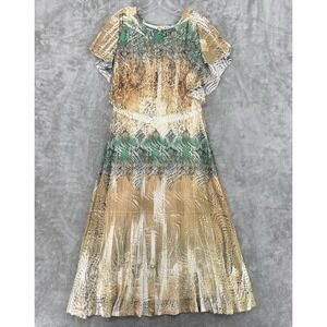 Reba Dress Womens Small Eyelet Lace‎ Rhinestone Embellished Western Southwestern